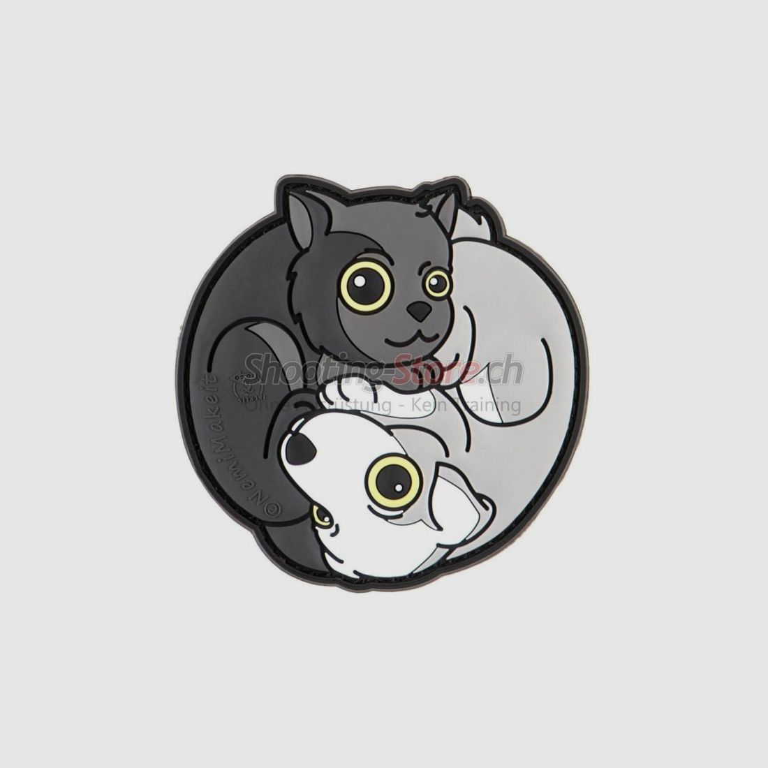JTG Yin & Yan Cat Patch Schwarz