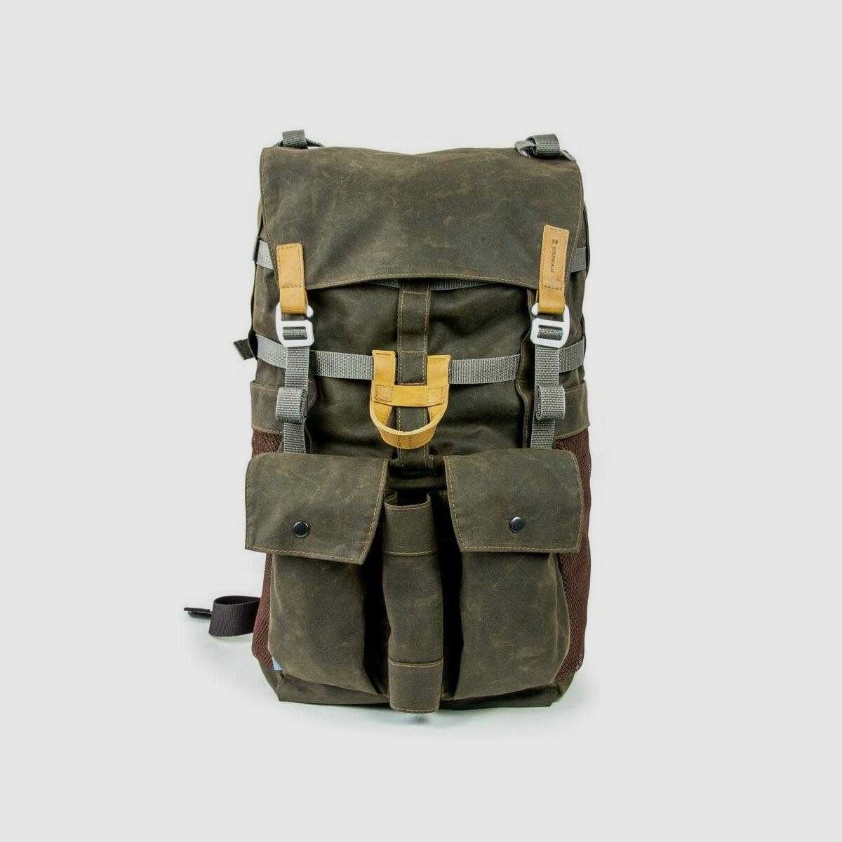 STEINKAUZ Sac à dos en Waxcotton "Bushmann", Wax-Olive, image 1 sur 13
