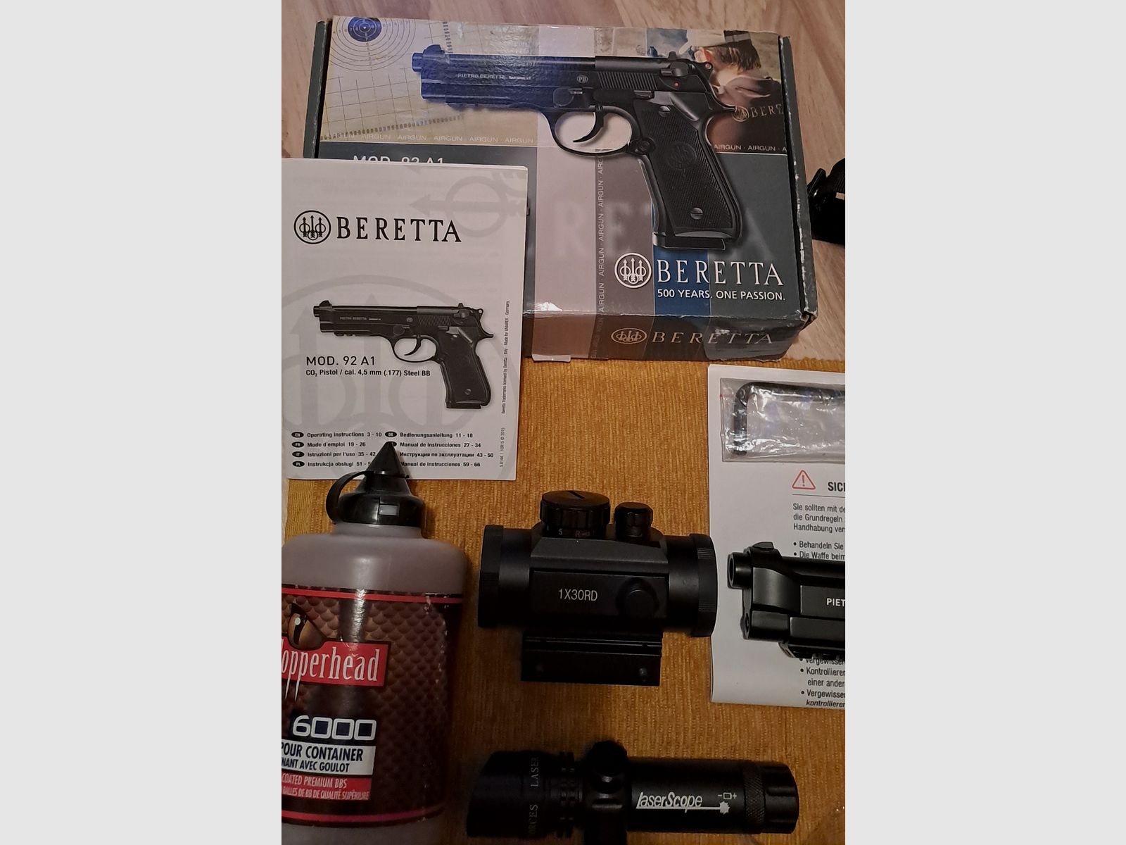 Beretta Mod. 92 A1, CO2, cal. 4,5mm (.177) automatica