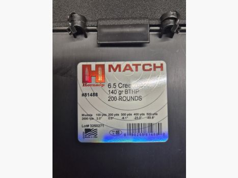 HORNADY 6.5MM CREEDMOOR 140GR BTHP 200 pcs