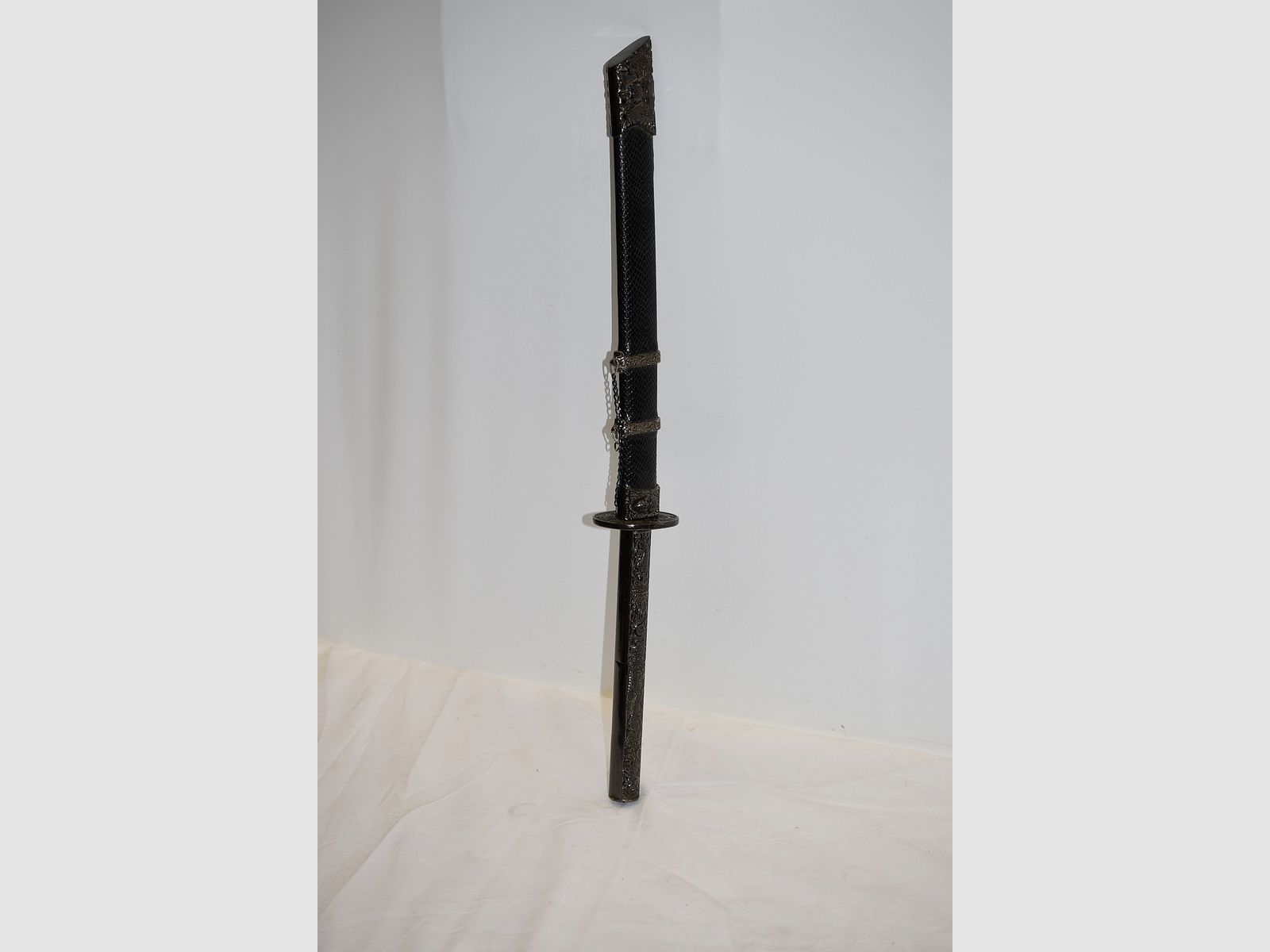 Katana, coltello Tanto in fodero, lunghezza totale 63 cm