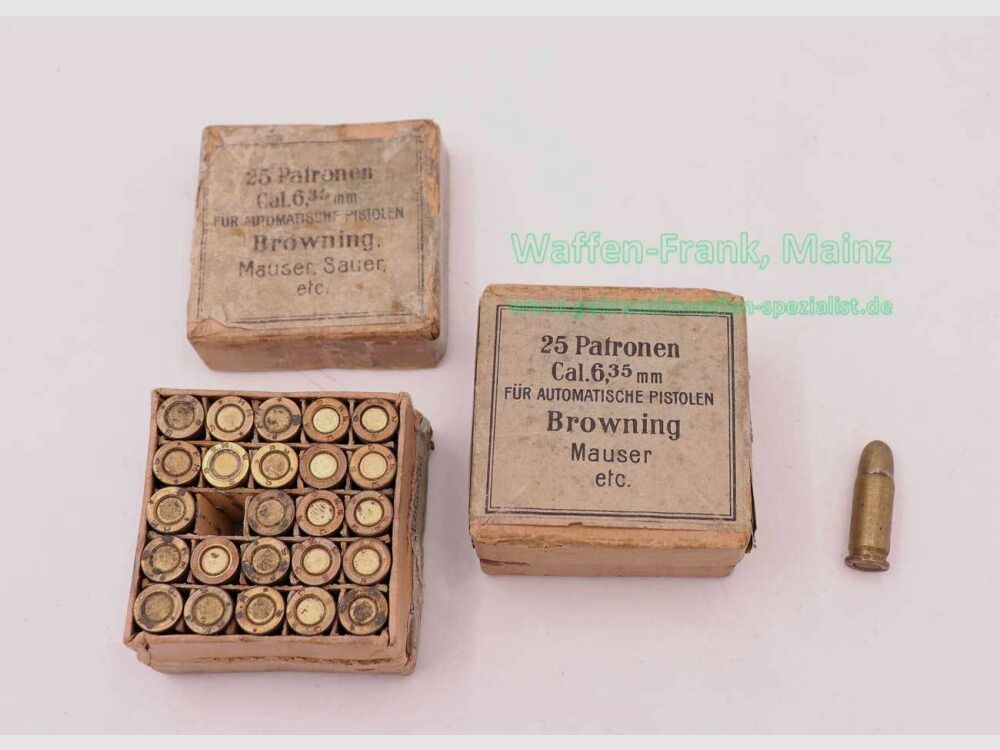 munitions de pistolet inconnues 6,35 mm Browning