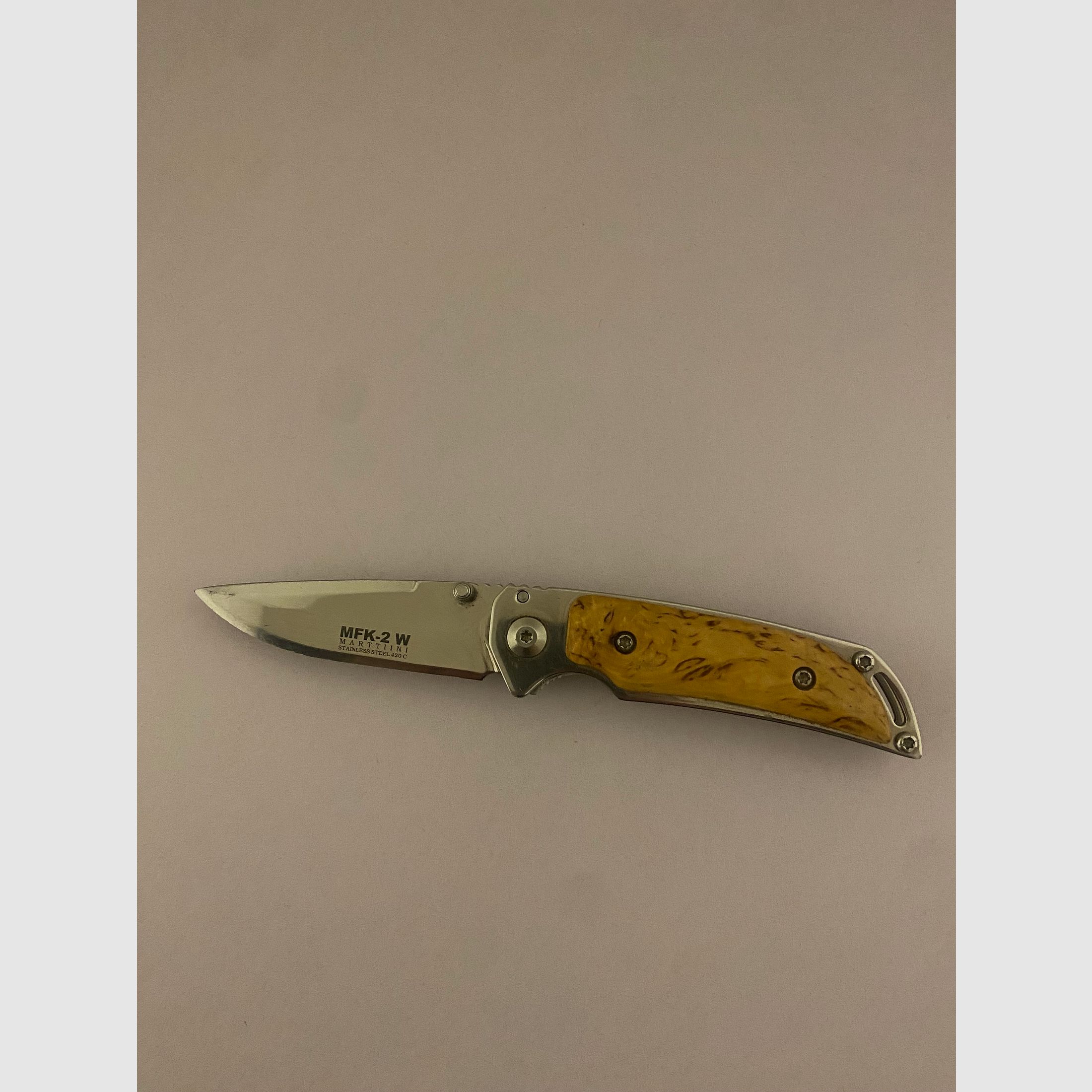 Einhandmesser Marttiini MFK-2 W Stainless Steel 420C, gebraucht 