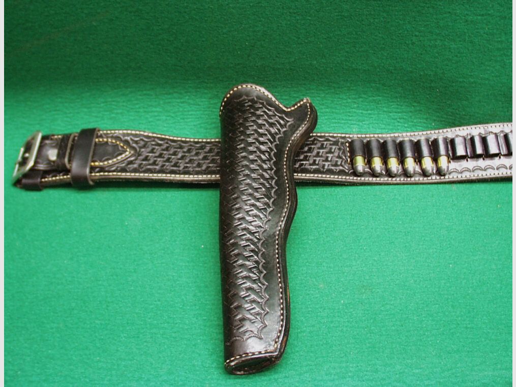Custom Made Leder - Gürtel, schwarz, Breite: 6cm