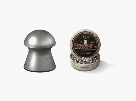 BOX OF 200 CROSMAN BENJAMIN ROUND PELLETS CALIBER 6.35