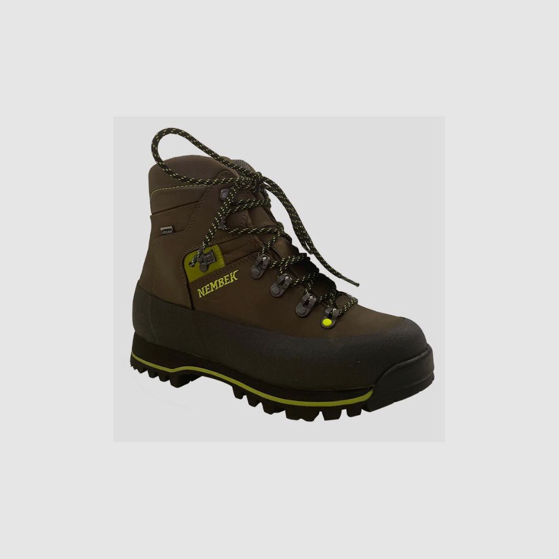 Bitrabi Nembek 300L Stiefel aus braunem Leder mit fluoreszierenden gelben Einsätzen Art. NBK300L BITRABI, Bild 2 von 6