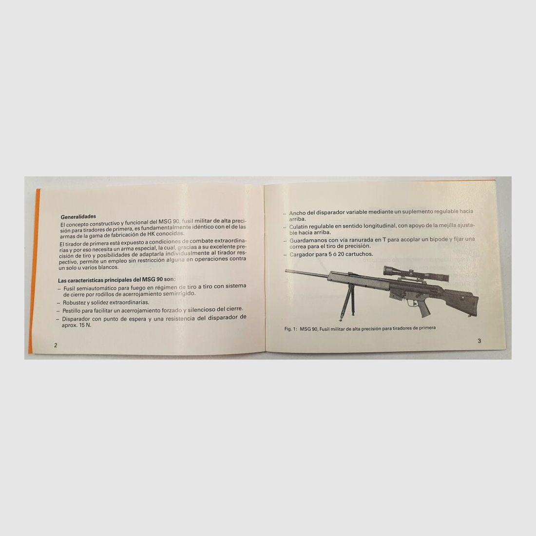 Heckler & Koch Bedienungsanleitung Heckler & Koch Präzisionsgewehr H&K MSG90 Nachfolger des PSG1