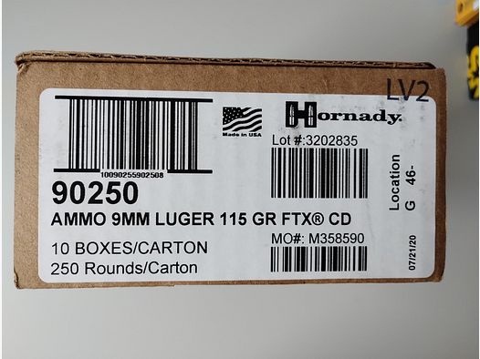 9mm Luger Hornady Critical Defense 115gr FTX-Geschoss
