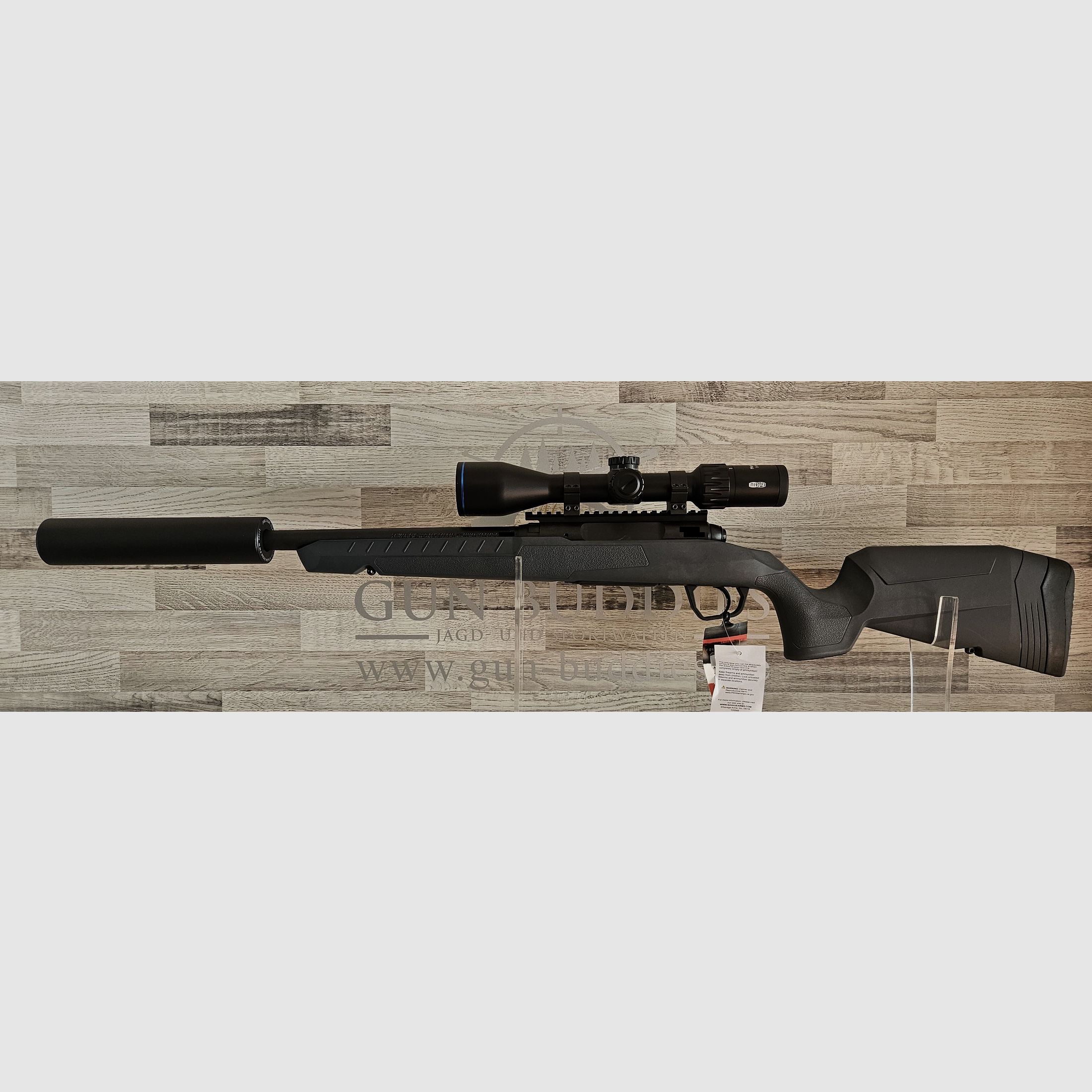 Neuware vom Fachhandel - Repetierbüchse Savage AXIS 2 Gray .300AAC Blackout Komplettset Sonderpreis