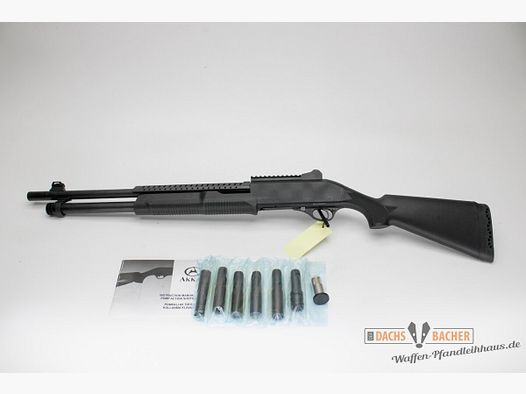 Fore-end repeating shotgun AKKAR TK355 cal. 12/76 with complete interchangeable choke set