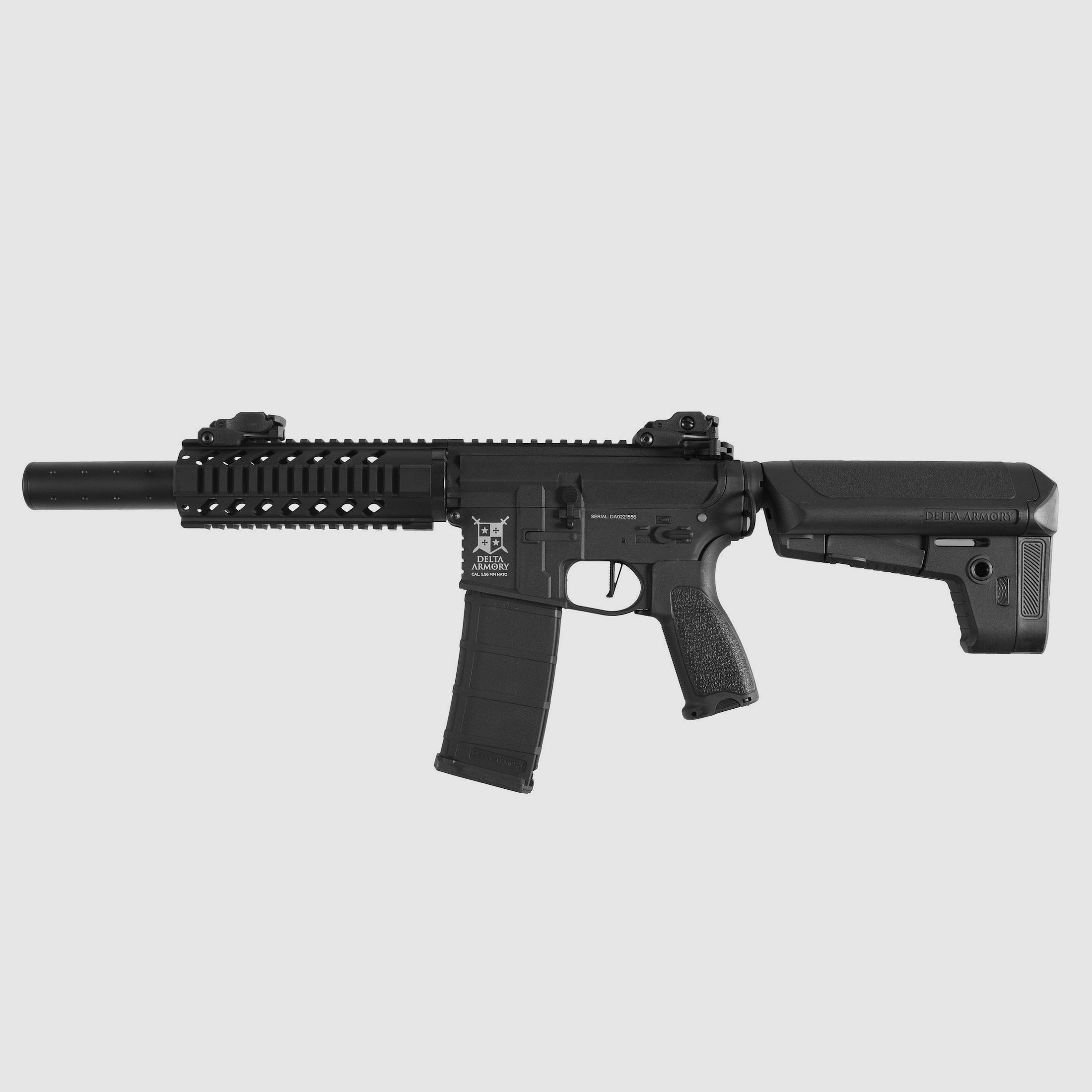 AR15 SilentOps Classic BRAVO Delta Armory Schwarz S-AEG Airsoft Gewehr Frei ab 18 Jahren