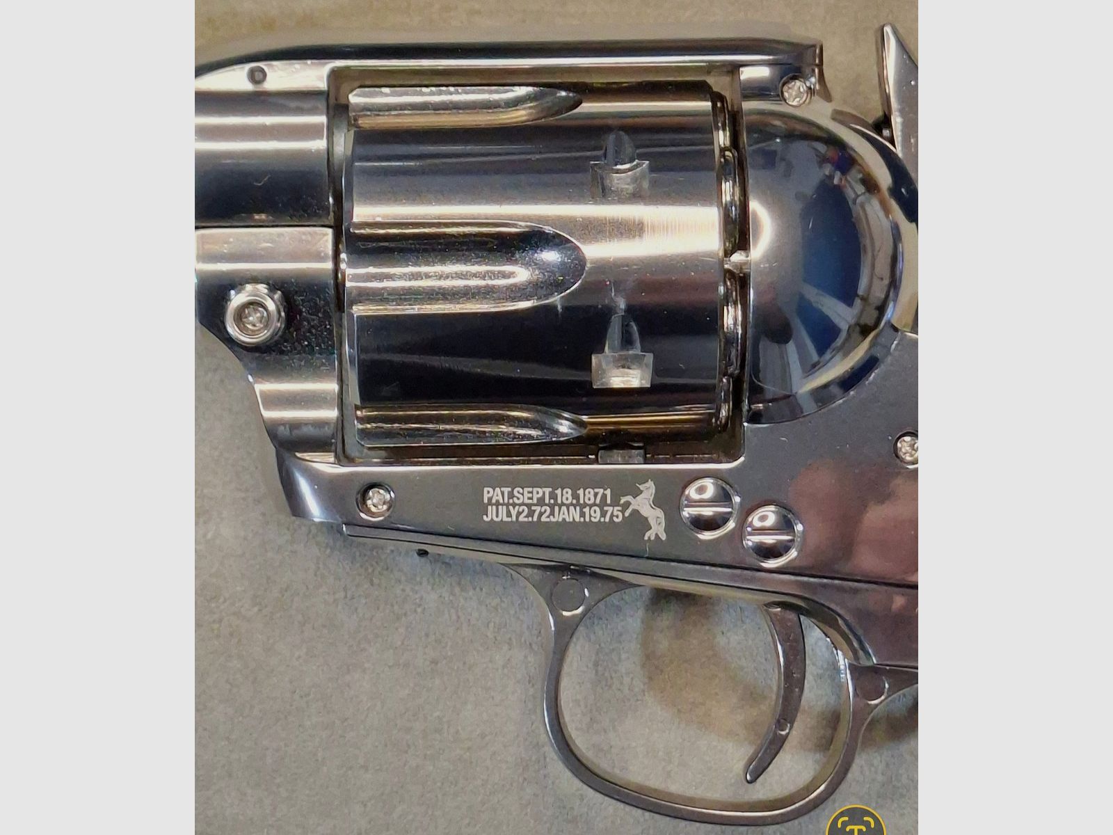 !!! Als nieuw!!! Colt SAA . 45, volmetaal, nikkelafwerking, 5,5", kal. 4,5mm Co², P18!
