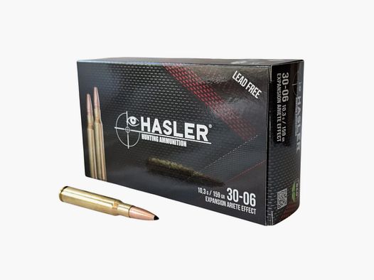 Hasler Ariete .30-06 Spr. in 10.3 grams / 159 grain 20 rounds – lead-free hunting ammunition #124051