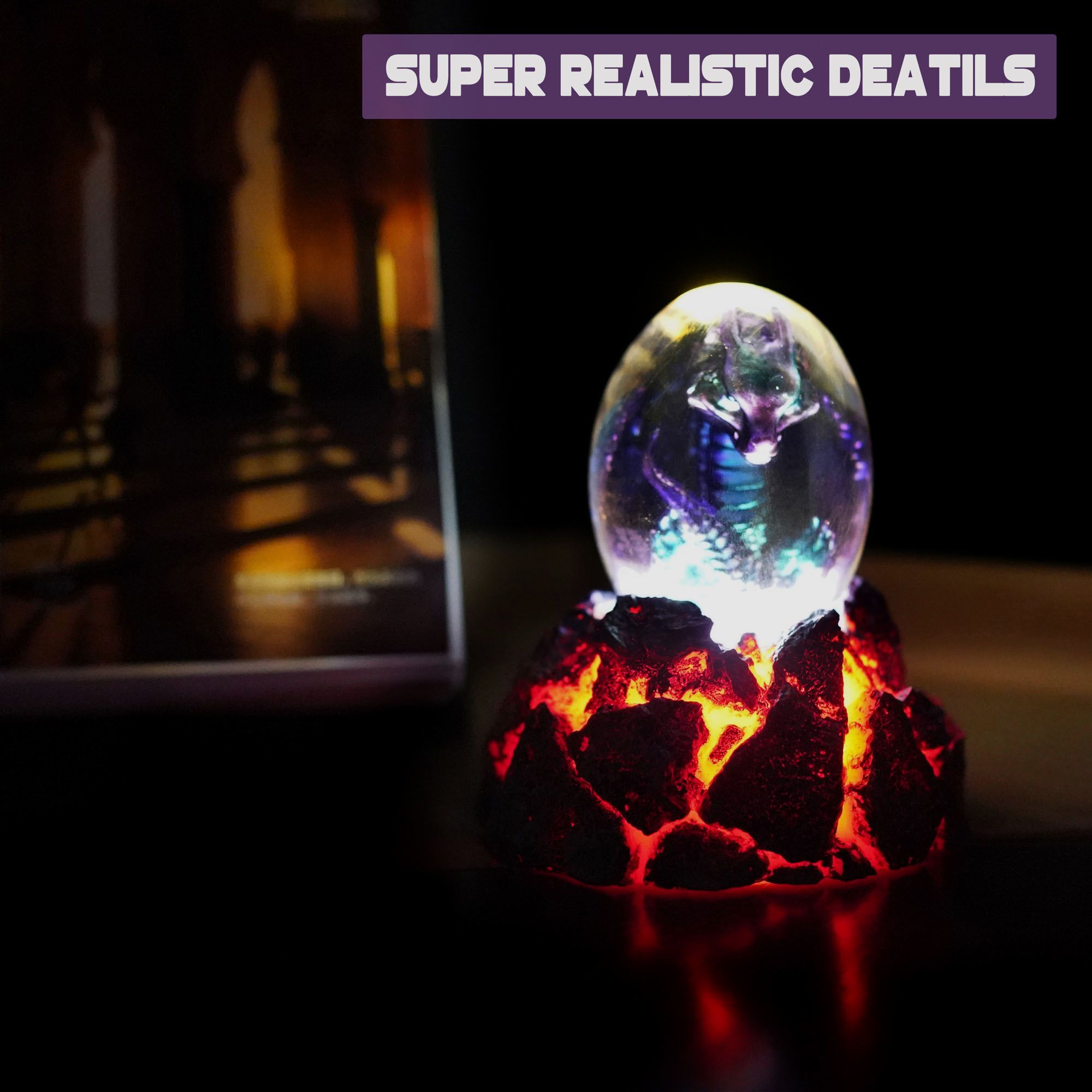 Lava Drachenei Lampe, blau | YLA-11735