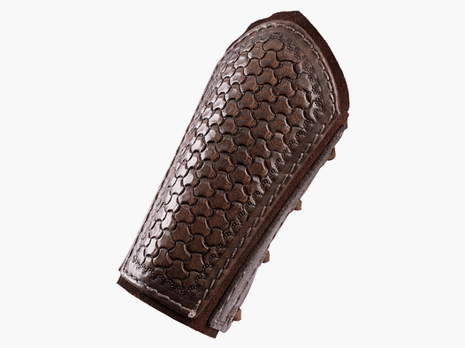 Ulfberth Armschützer aus Leder mit Prägung und Wildleder, Paar, versch. Farben