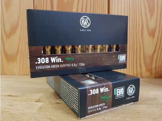 RWS MUNITION Kal. 308 EVOLUTION GREEN 136 GR.