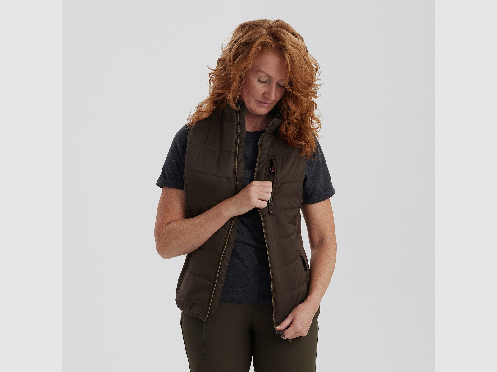 Deerhunter Lady Heat Padded Waistcoat Wood 44