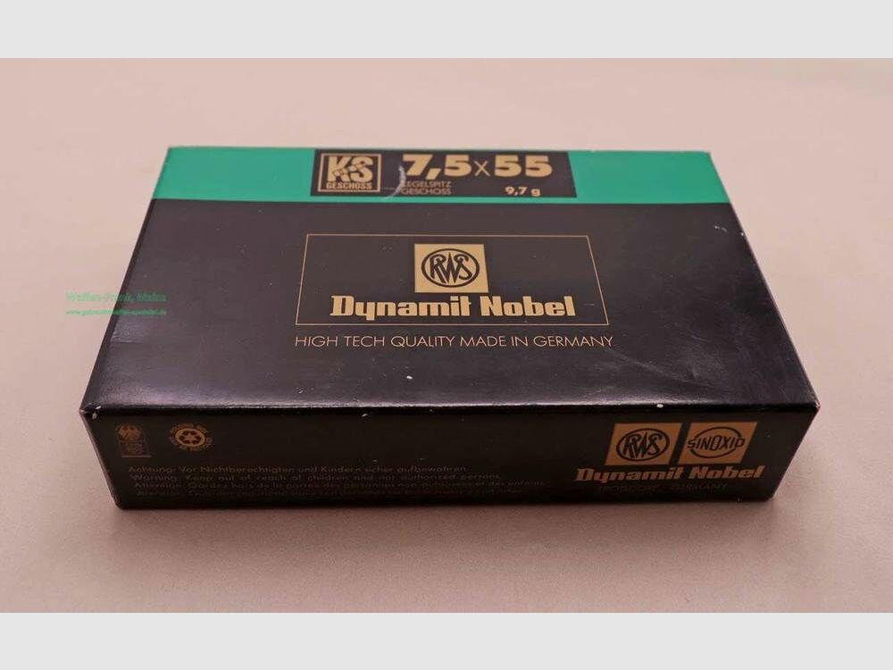 RWS (WZd.Fa.Rottweil) Büchsenpatronen 7,5x55Swiss