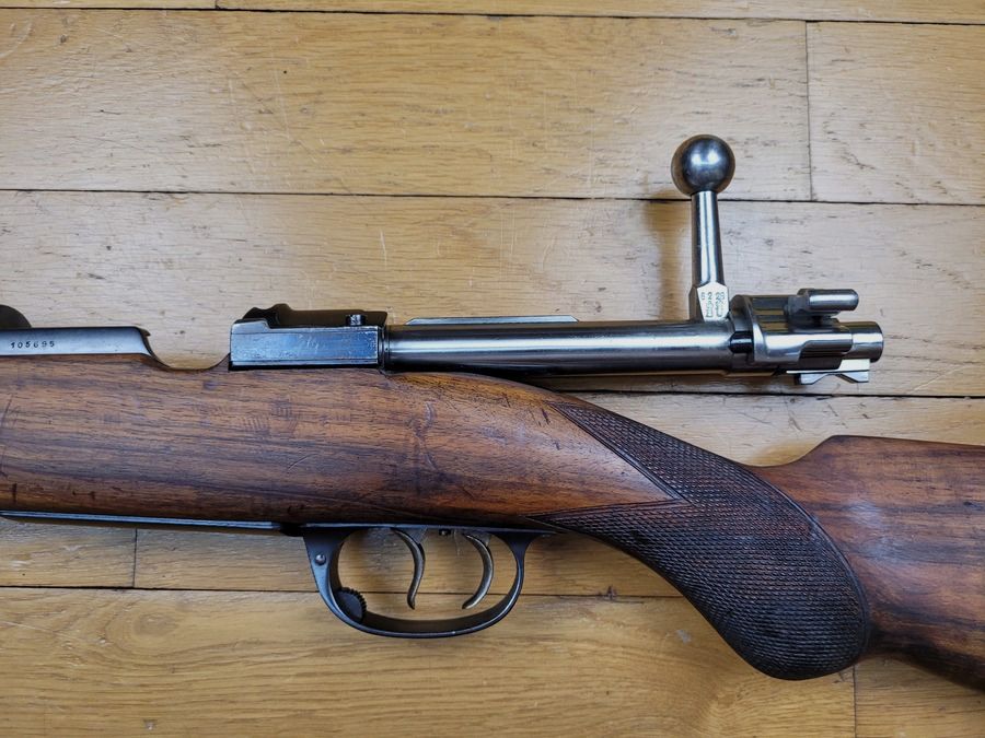 Eccezionale carabina Rival – calibro 10,75 x 68 – Catalogo della Manifattura – eccellente lavorazione Dumoulin – bellissimo calcio con checkering – grilletto Stetcher – meccanica eccellente e veloce – canna splendida – bellissima brunitura – stato perfetto, immagine 27 di 35