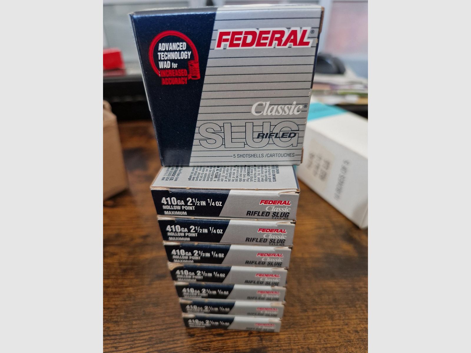 Patronen Federal 410 Ga Rifled Slug neu und OVP