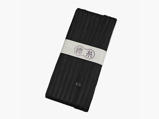 Tsuka Ito Griffband aus Japan 4m Schwarz Baumwolle