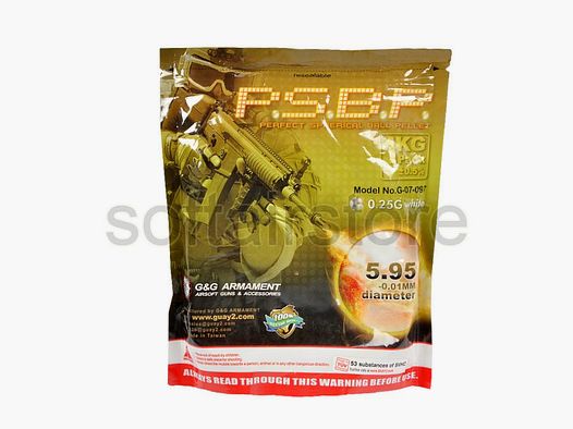 Perfect Special Airsoft BB`s 0.25g (4.000 Stück) diameter 5,95mm - Weiß