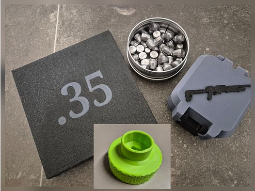 48x AEA HPMax 95Grain projectielen + .35 transportdoos + Megalobox