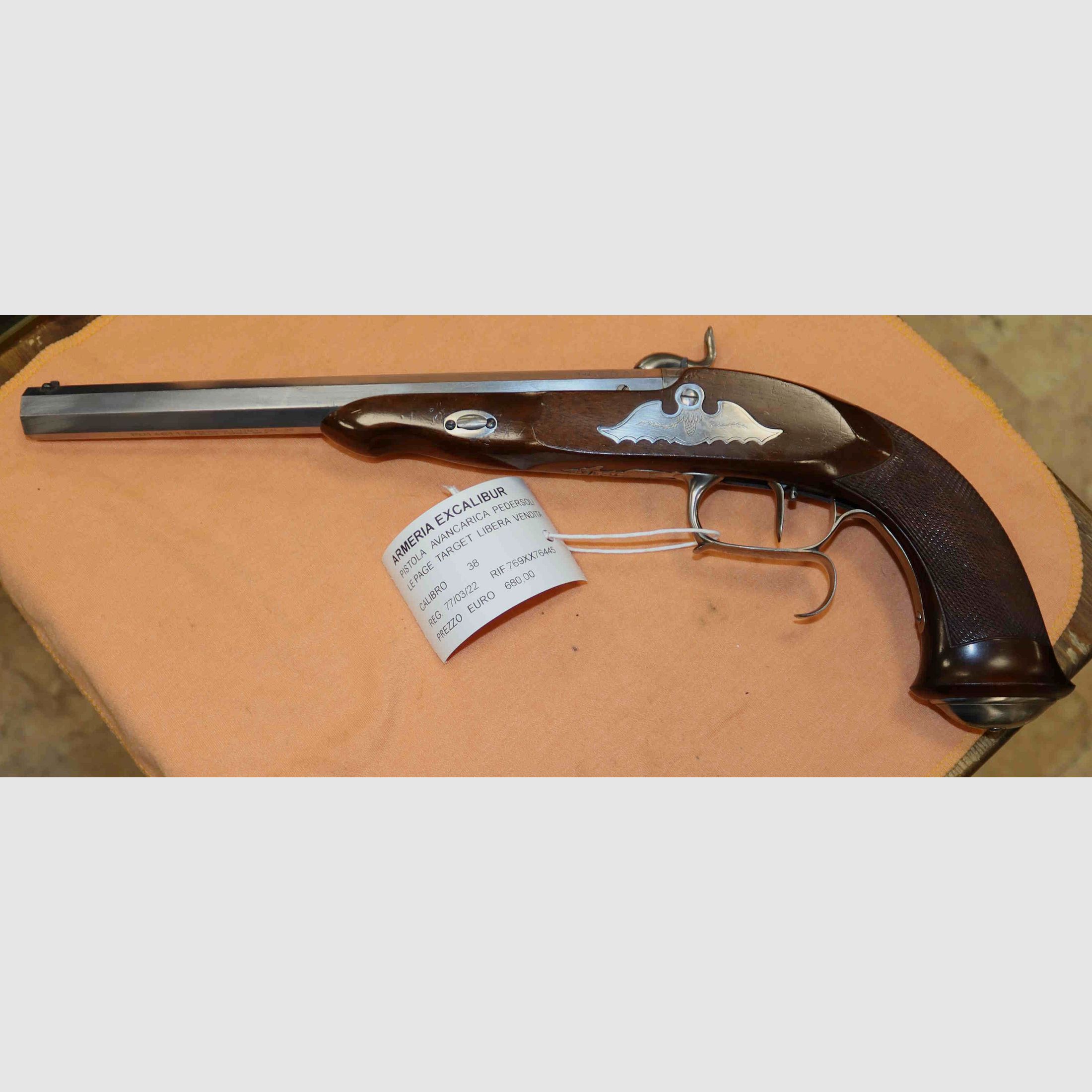 Pistola Avancarica Replica Pedersoli Le Page Calibro 45, immagine 1 di 5