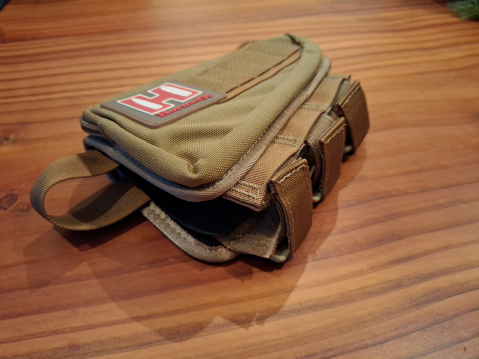 Hornady rifle stock pouch gun cheek piece khaki / tan right like new