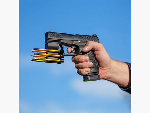 BUNDLE | ARROW HOLDER | Pfeilhalter + 6 Arrows | ROT oder Schwarz | Walther PPQ M2 | T4E TPM1 | PDP Compact 4