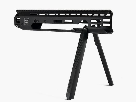 BLK LBL AR15 handguard with integrated bipod