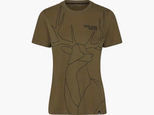 Seeland Hirsch Online T-Shirt Donna Militare Oliva M