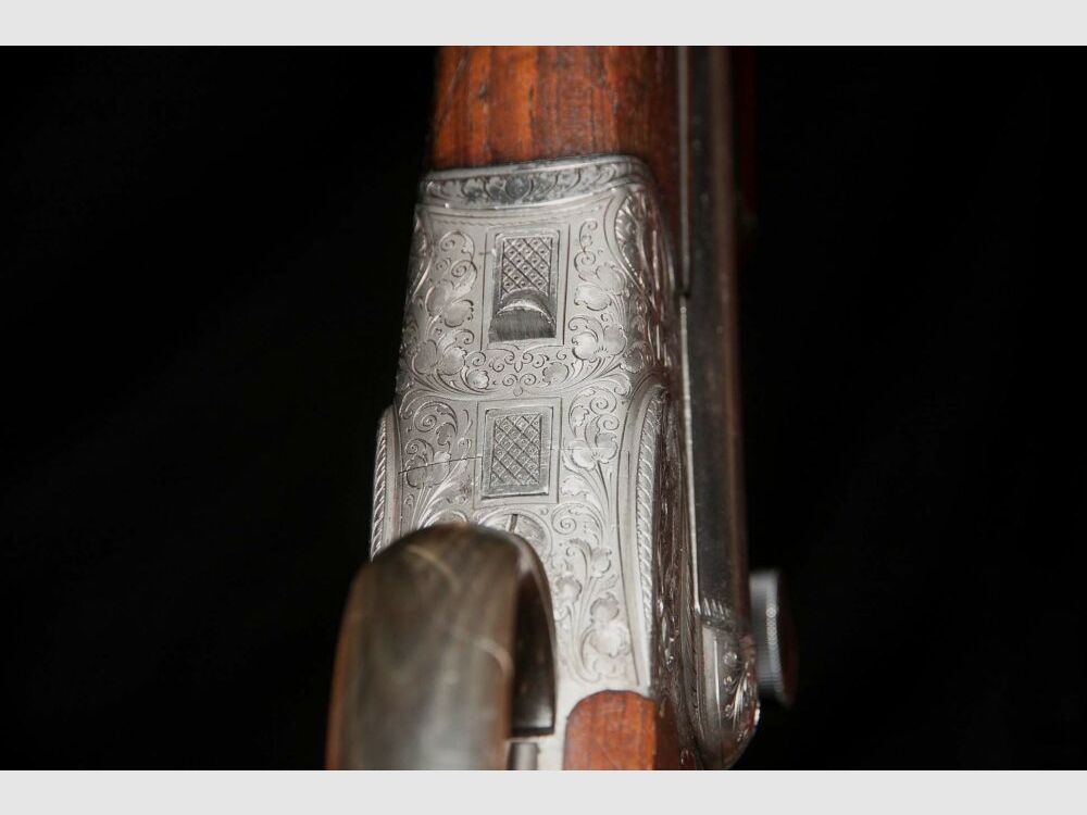 Drilling prebellico Kunz con incisione e serbatoio per calci BJ 1936