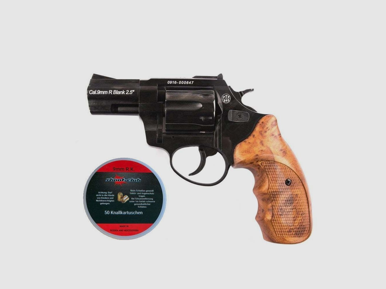 Zoraki Zoraki R1 Shiny 2,5 inch Set 9mm R.K. - zwart