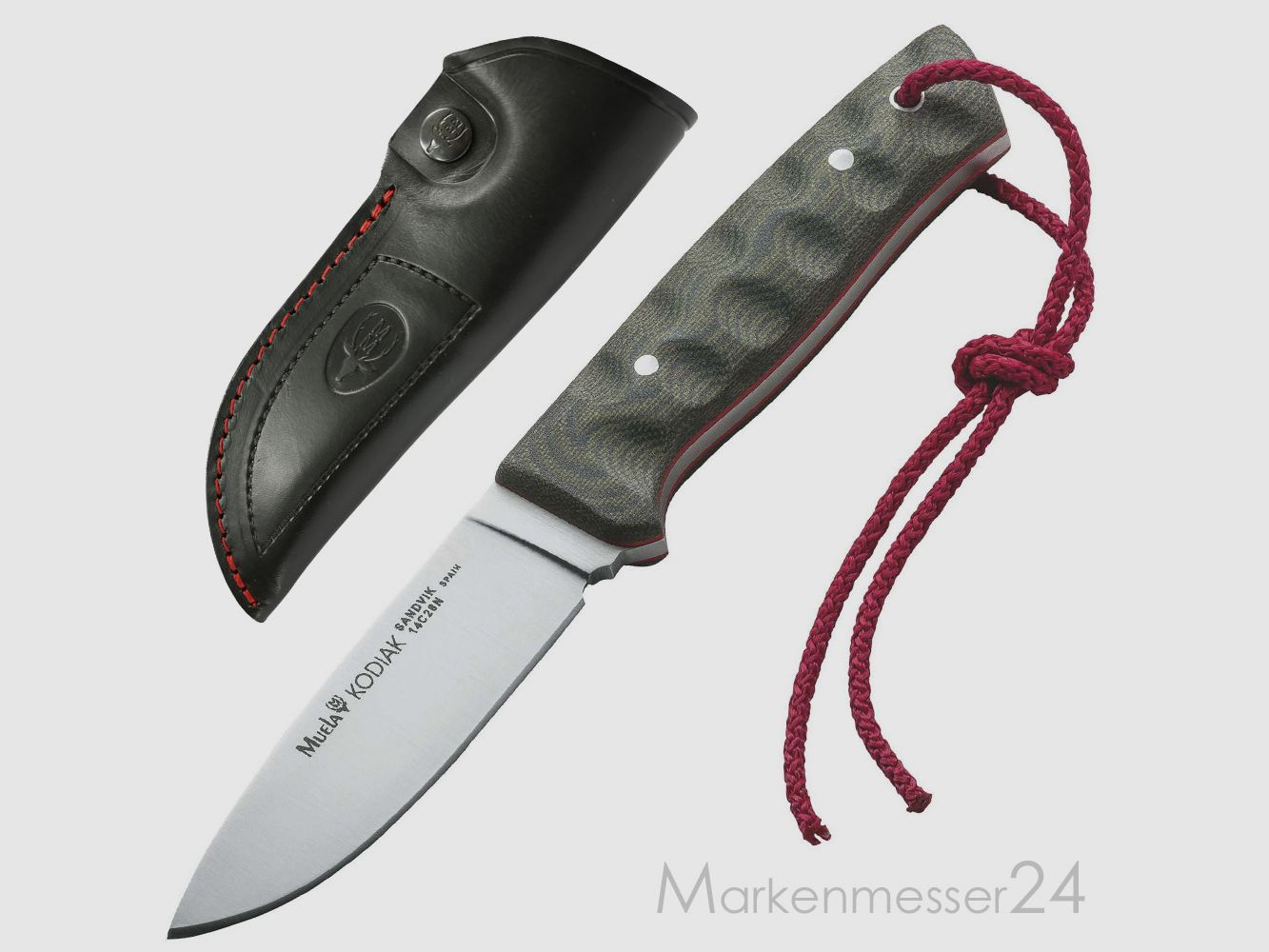 Muela Kodiak HH Handle Canvas Micarta Sandvic Steel 14C28N