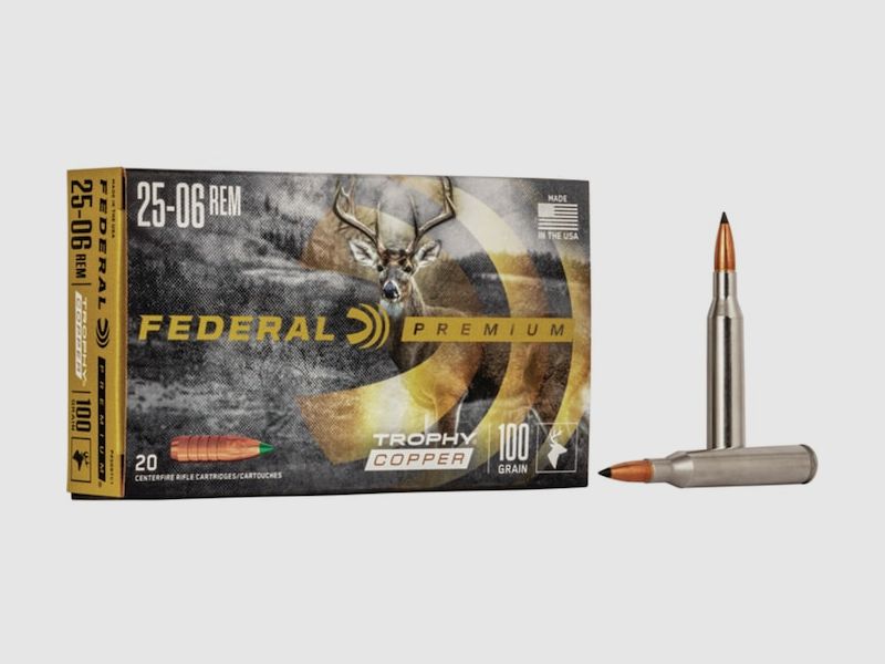 Federal Premium Trophy Copper .25-06 Rem. 100GR 20 cartucce