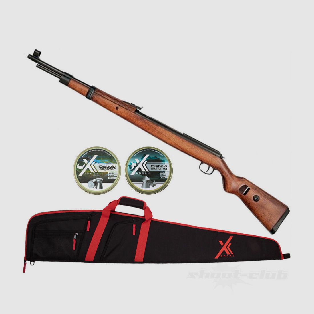 Diana Mauser K98 Underlever Air Rifle 4.5mm Diabolo Case - Set