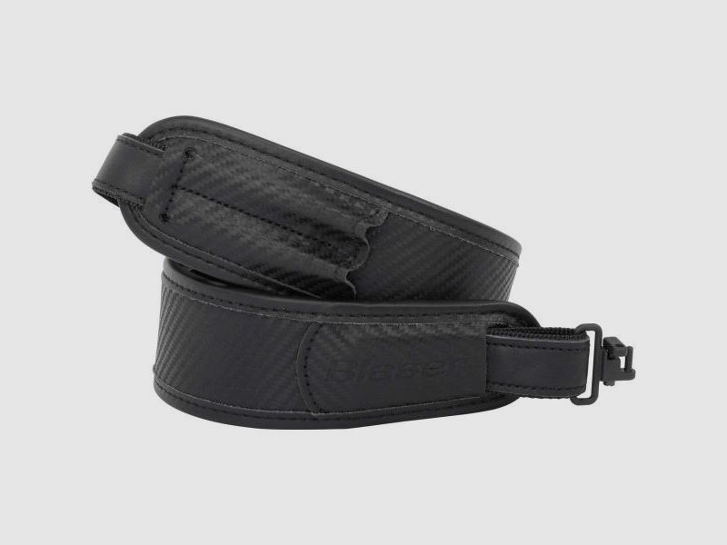 BLASER Gewehrriemen Extra breit: Carbon schwarz 2 Patronenhalter