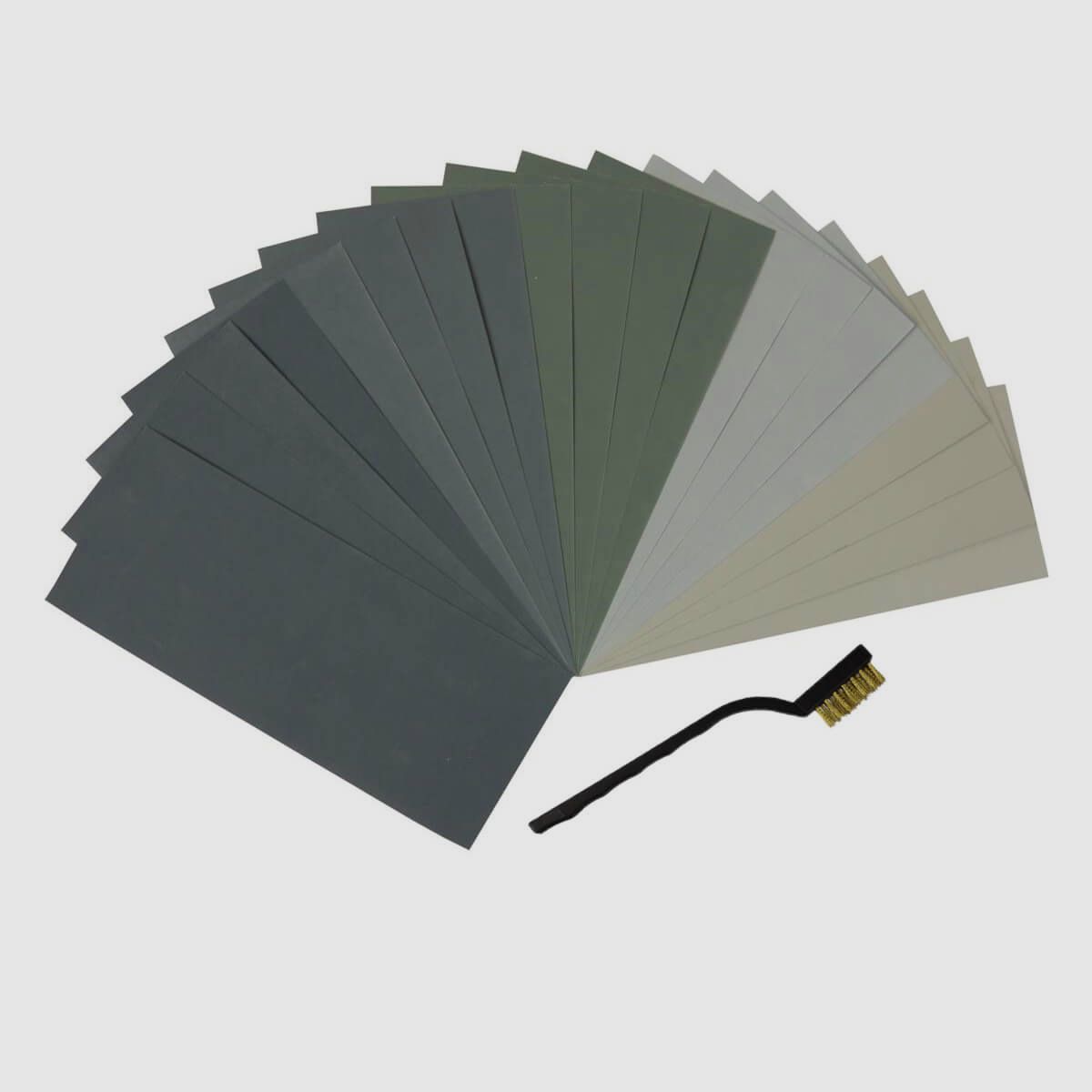Set für Rostentfernung Drahtbürste Schleifpapier Körnung 1000 2000 3000 5000 7000