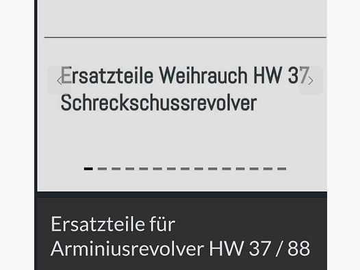 Schreckschussrevolver  HW  37 / 88  Verchromte  Ersatzteile 