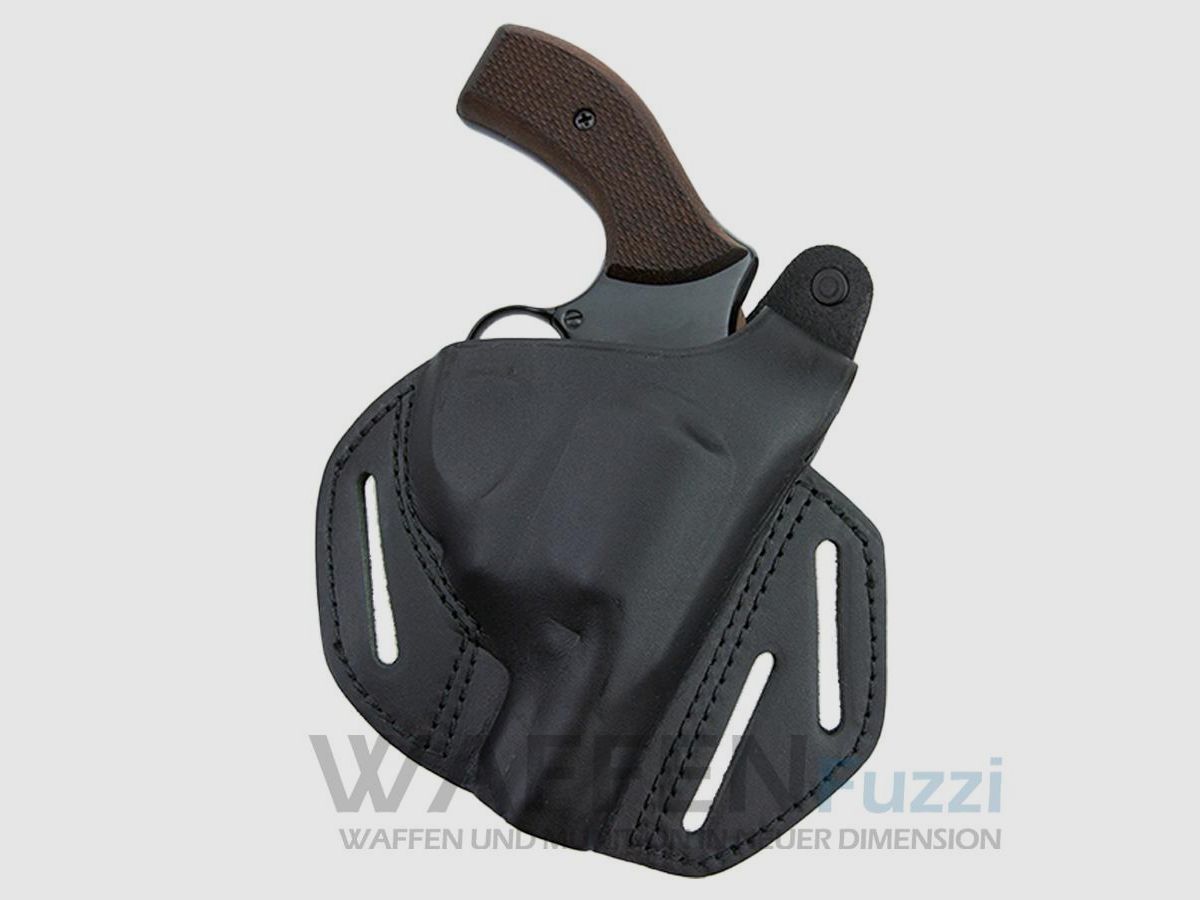 Leder-Gürtelholster schwarz für 2 Zoll Revolver für K-Rahmen