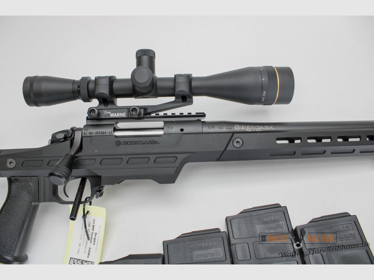 Rep. rifle Bergara B14 BMP Varmint cal. .308 Win con Leupold VX-2 6-18x40