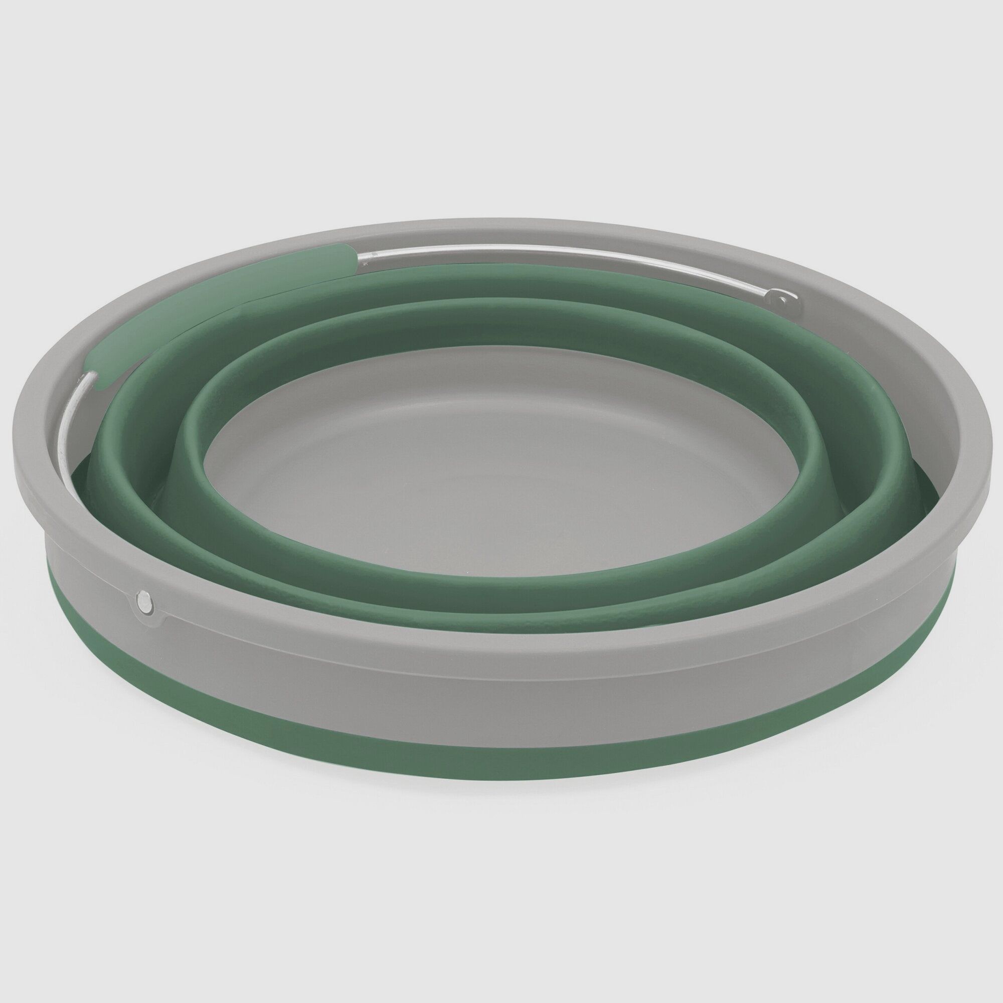 Foldable Bucket, Dark Green, image 1 of 4