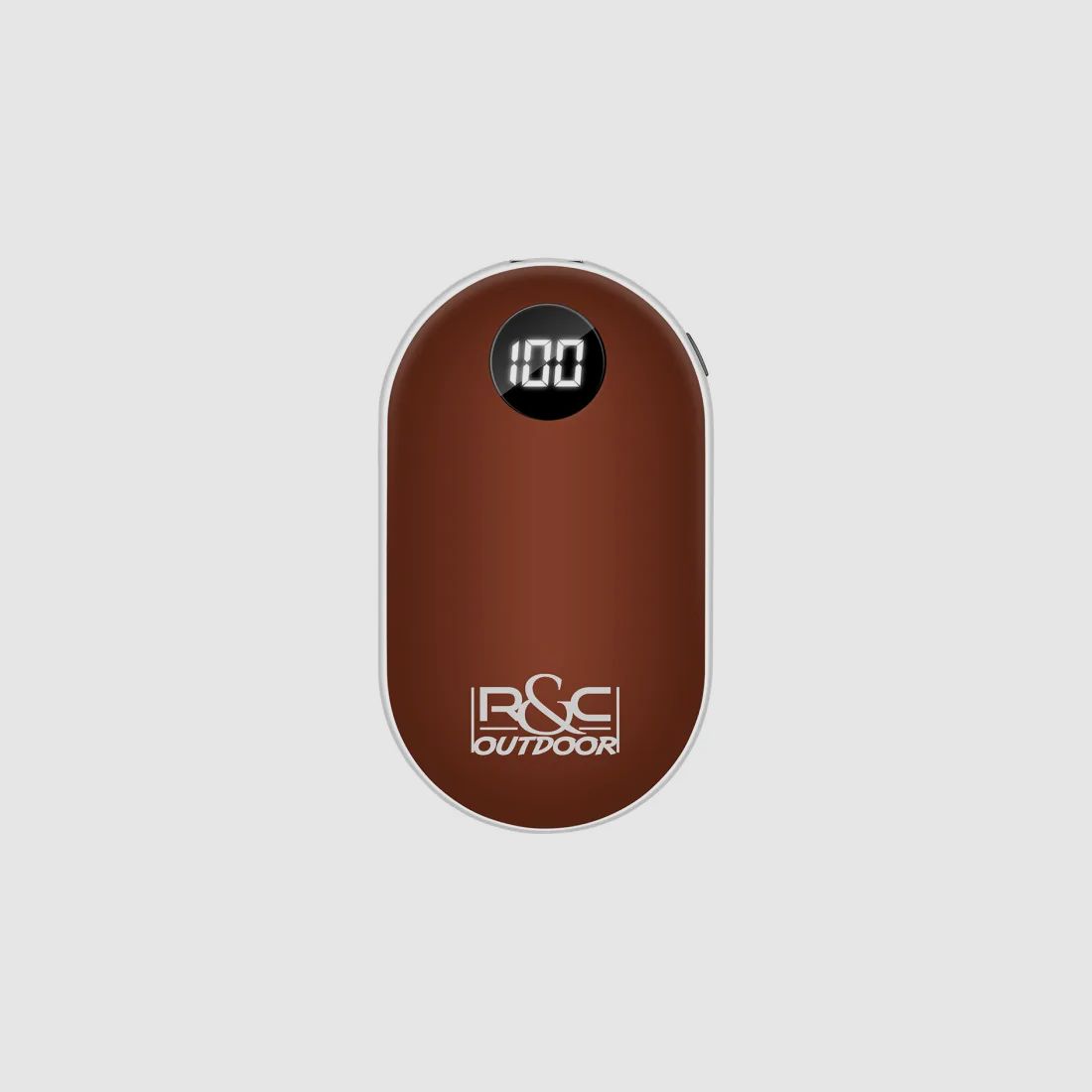 Elektrischer Handwärmer ROTBRAUN - wiederaufladbar mit USB - 42-52 Grad einstellbar