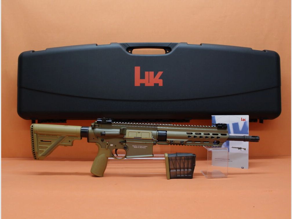 Heckler&Koch Ha.Büchse .308Win Heckler&Koch/H&K MR308 A3 13" Lauf RAL8000 HKey, Gas-Piston-System HK417/G28