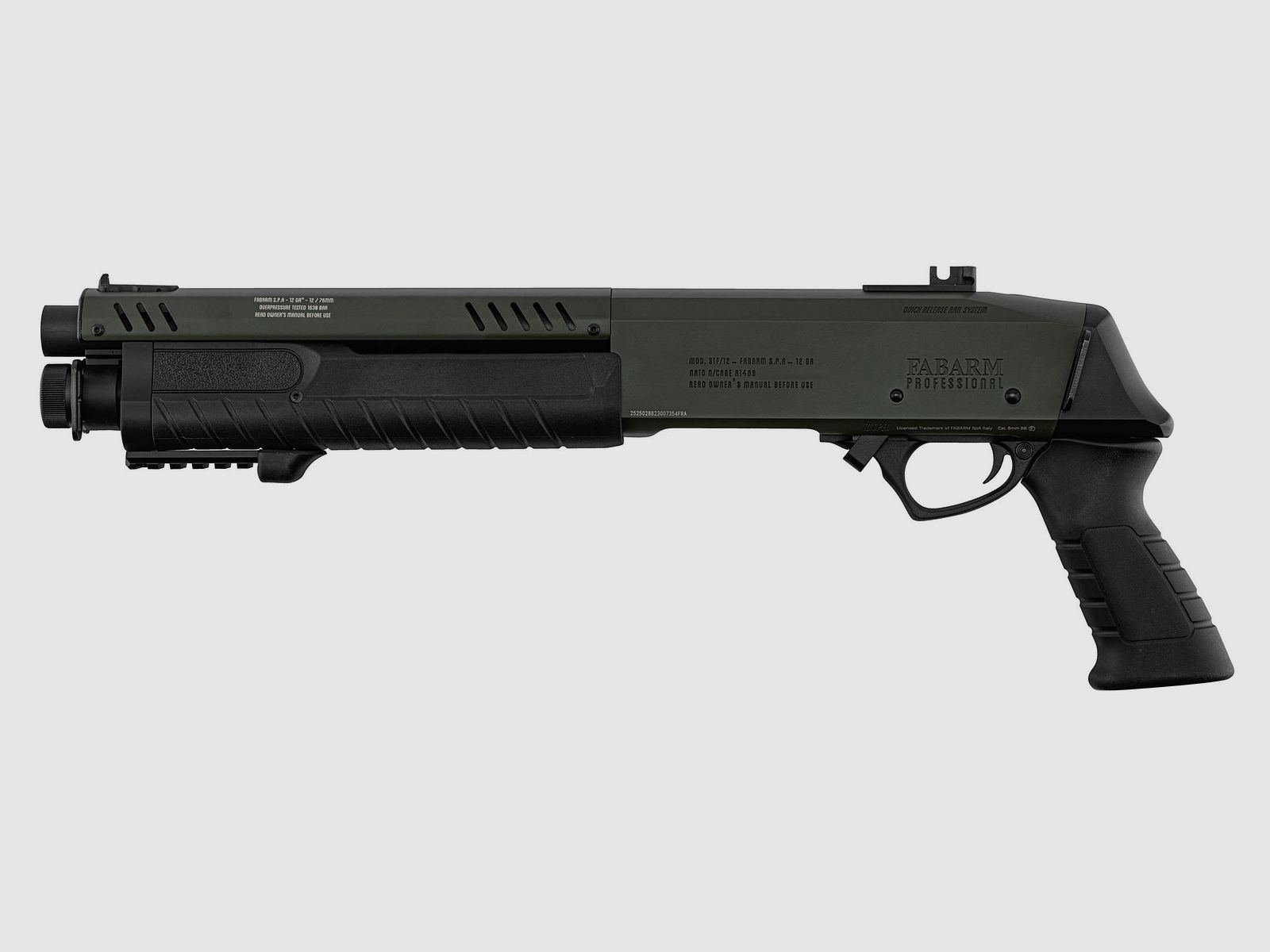 FABARM STF12 Initial short OD Green 6mm - Airsoft Gas Non BlowBack