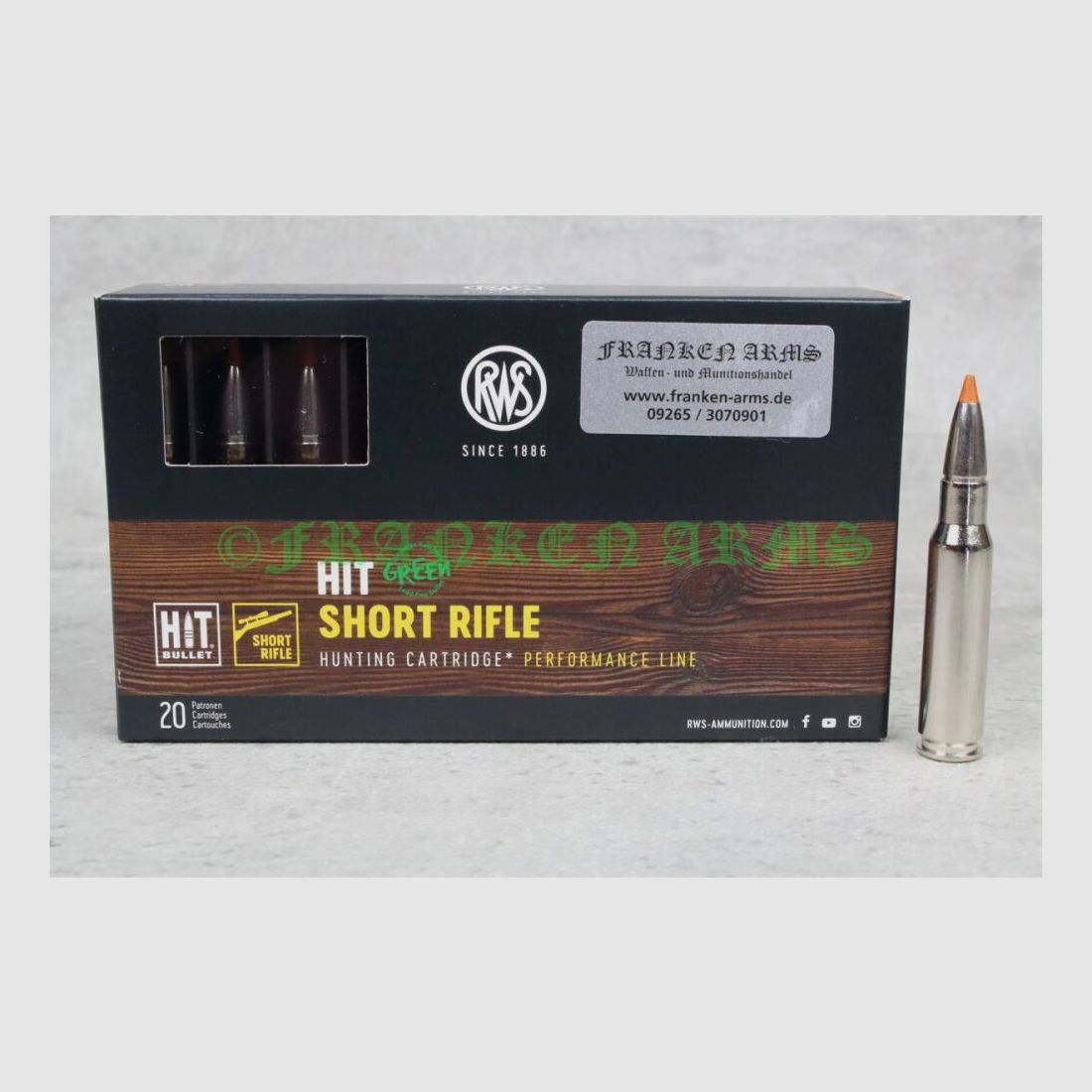 RWS Short Rifle HIT .308 Win. 150gr. 9.7g 20 pieces quantity discounts