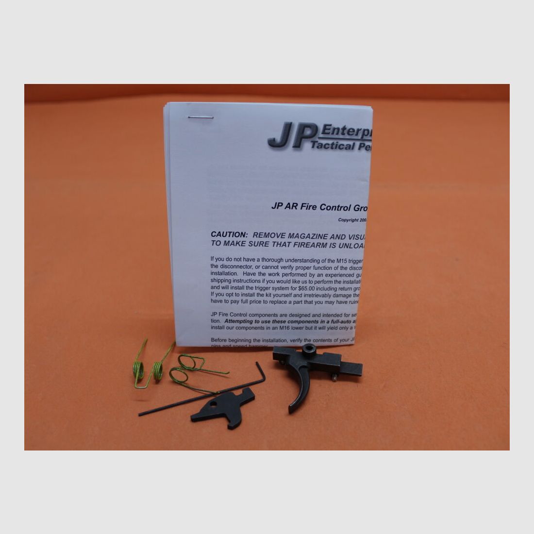 JP Enterprises AR-15: Trigger Assembly Single-Stage JP (JPFC-1) 3-3,5 lb Competition Small Pin .154" w/o Hammer