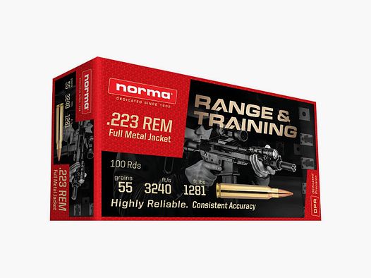 .223 Rem Norma FMJ Range & Training 55gr/3,6g