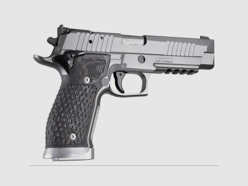 HOGUE Griffschalen f. SIG Sauer X-SERIES SAO G10, schwarz/grau gecheckert,